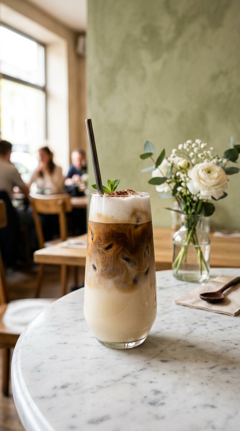 Katmanlı buzlu latte